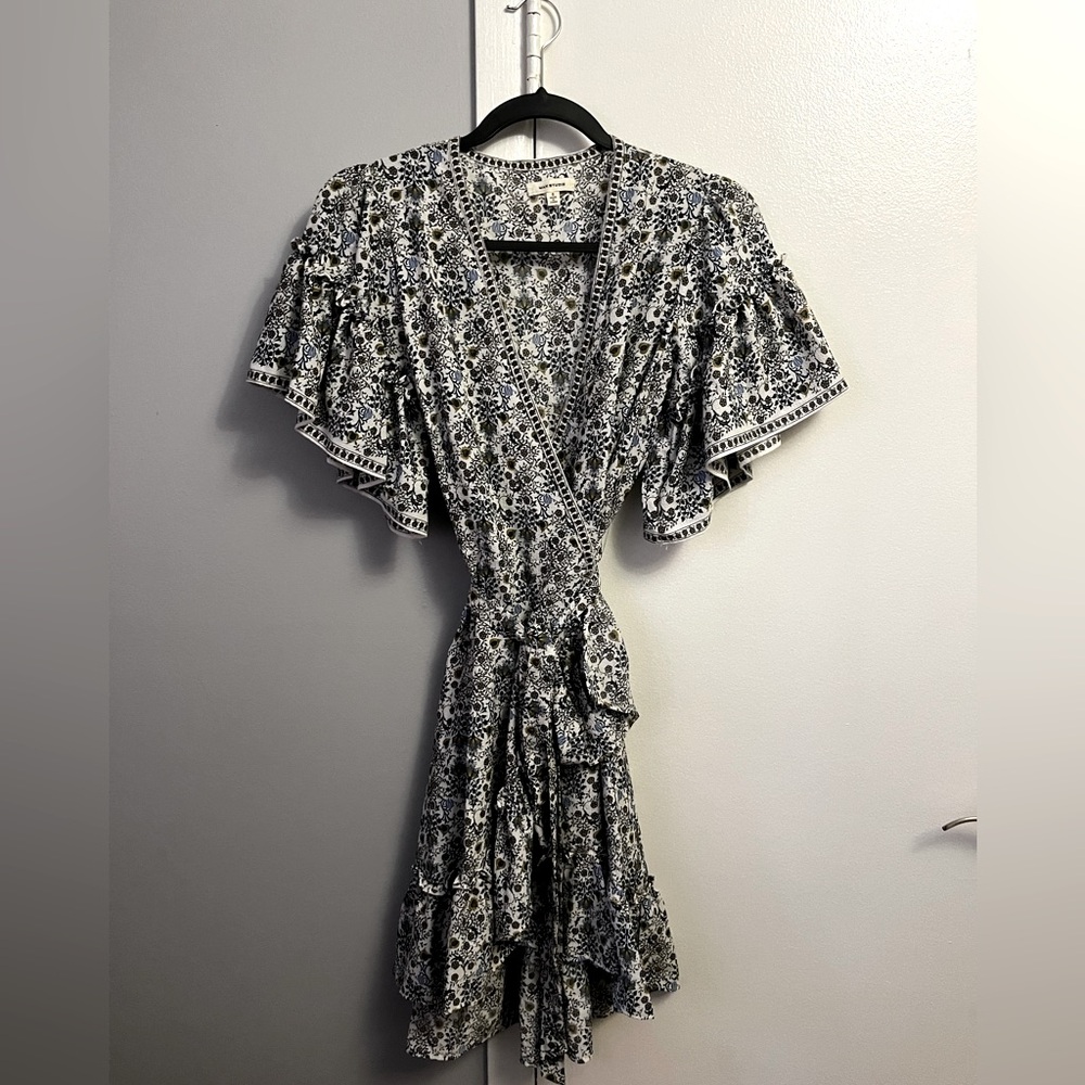 Max studio women wrap high-low floral dress